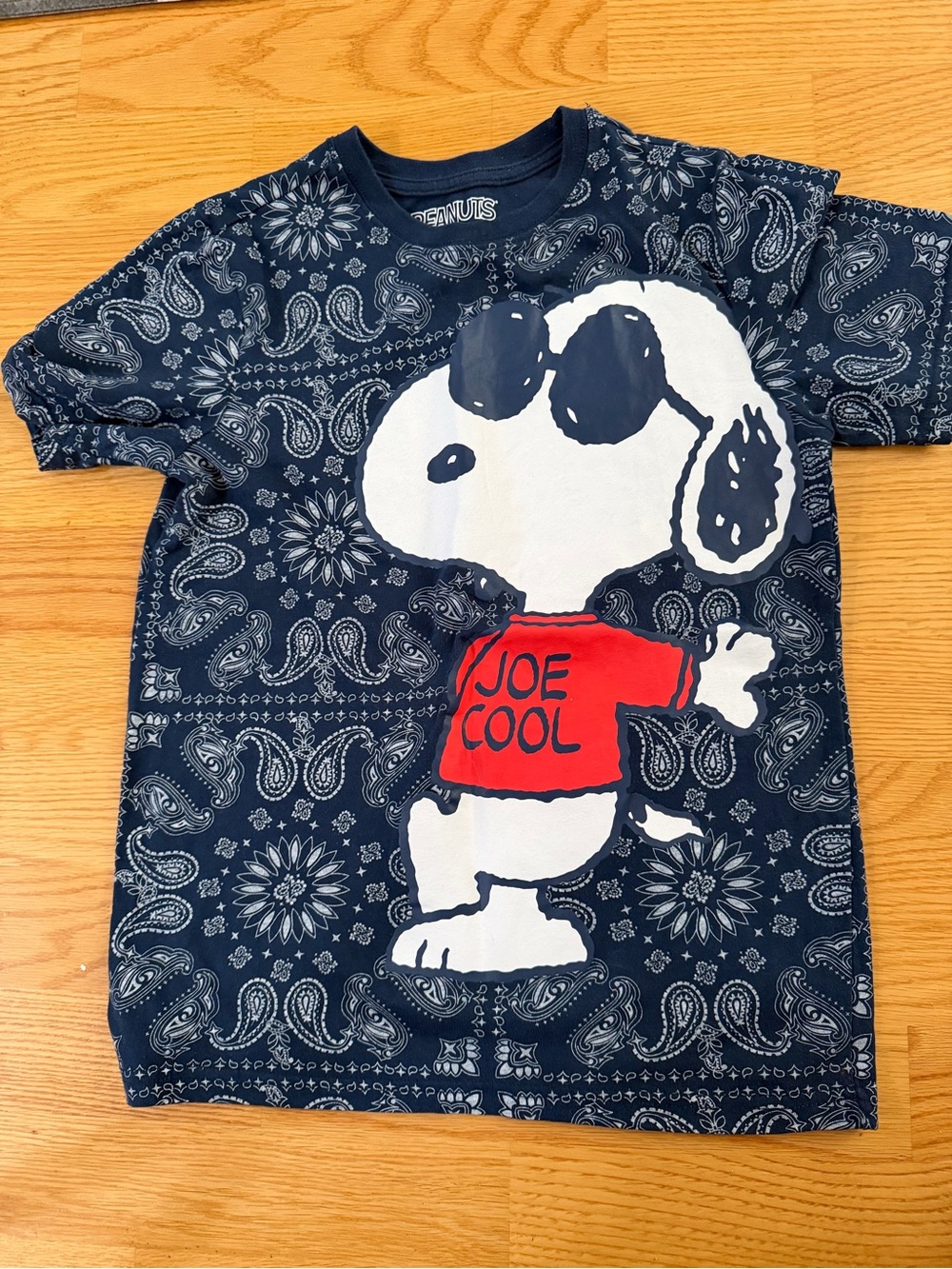 Peanuts Kids "Joe Cool" Navy Graphic Tee